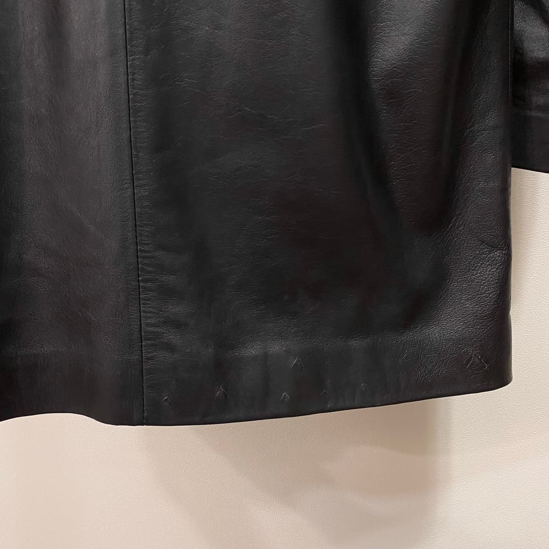 조르지오 아르마니 90s 알파카 레더 코트 자켓 상품이미지5