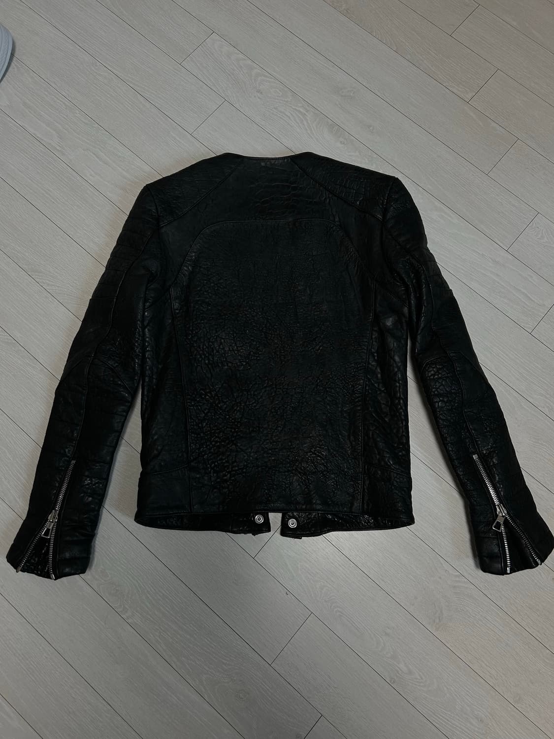 (최저가 매물)발망 H&M 라이더 재킷 (소가죽) s size 상품이미지2