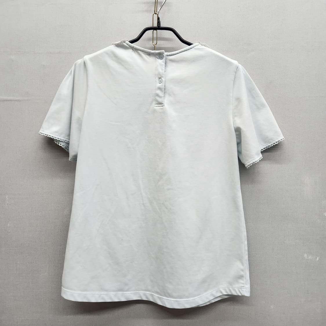 헤지스 로고 레이스 카라 반팔티 S 상품이미지4