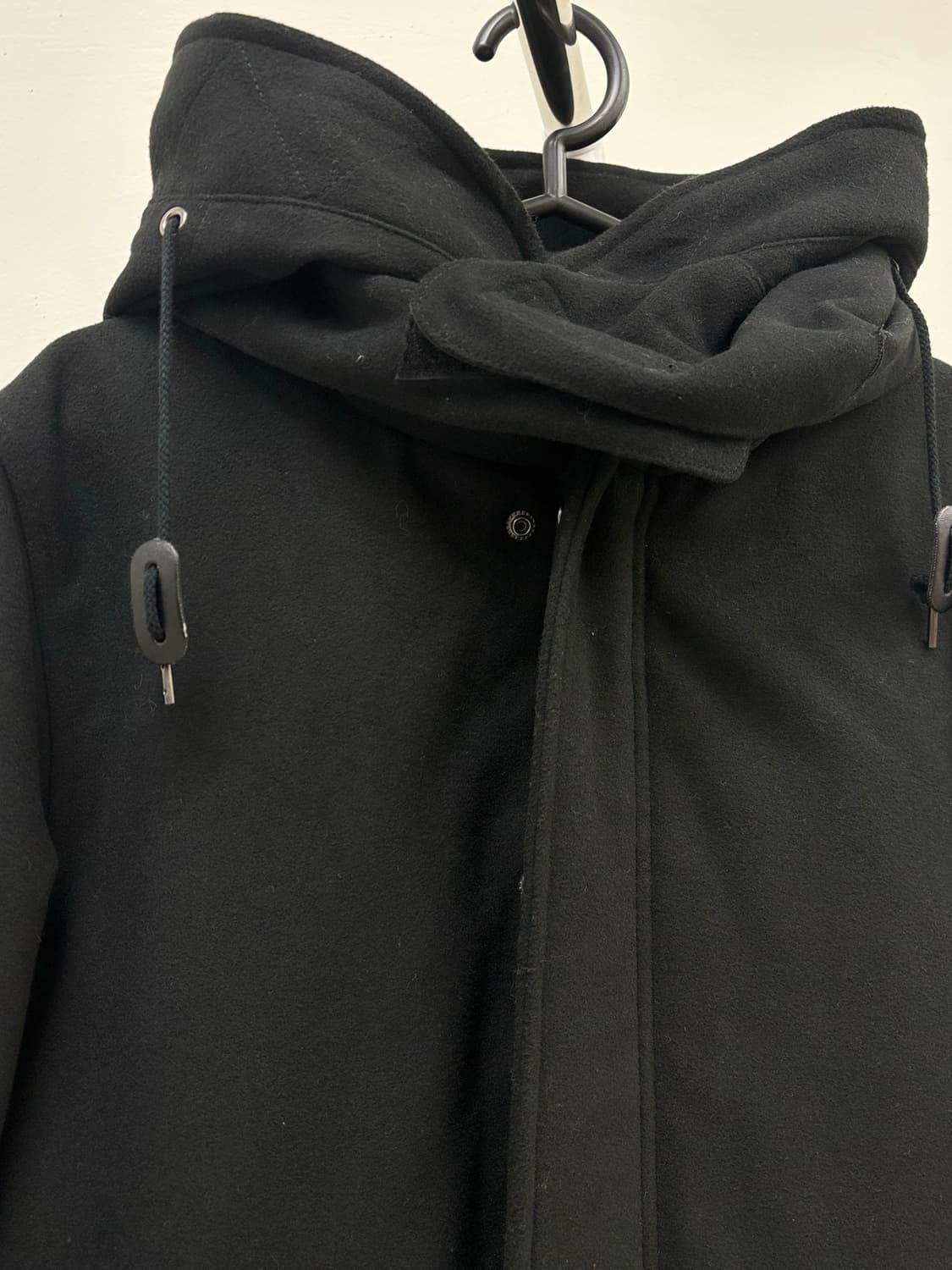 빈티지 블랙 하이넥 투웨이 점퍼 야상 상품이미지6