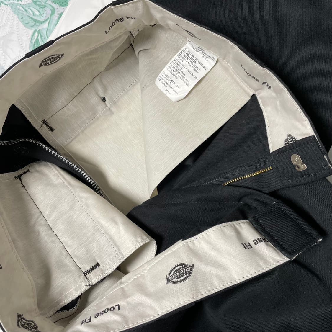 디키즈 루즈 핏 더블니 워크 팬츠 블랙 85283 상품이미지5