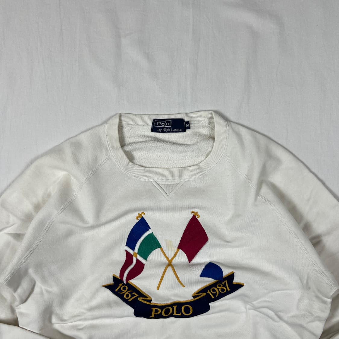 80‘s 88년도 폴로랄프로렌 크로스플래그 빅로고 맨투맨 상품이미지2