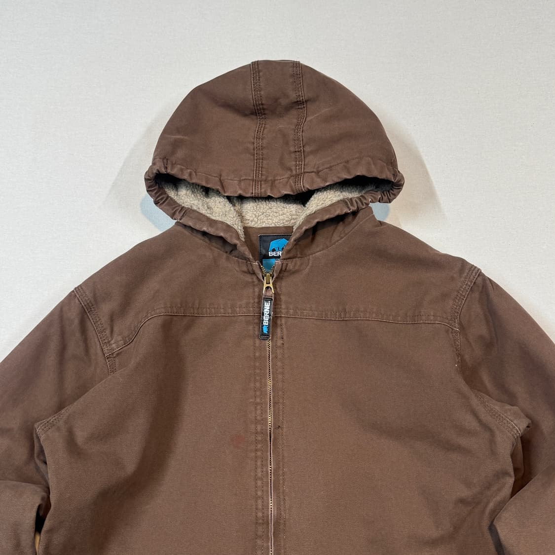 여S) BERNE 빈티지 워크웨어 액티브 자켓 다크브라운 상품이미지3