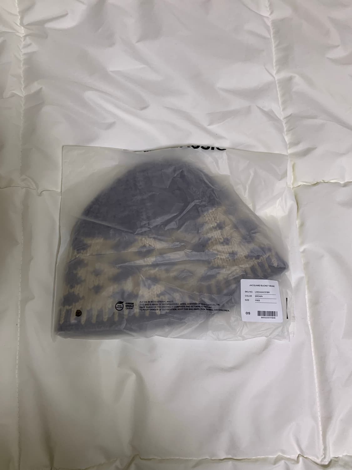 로우클래식 자카드 버켓 비니 브라운 상품이미지2