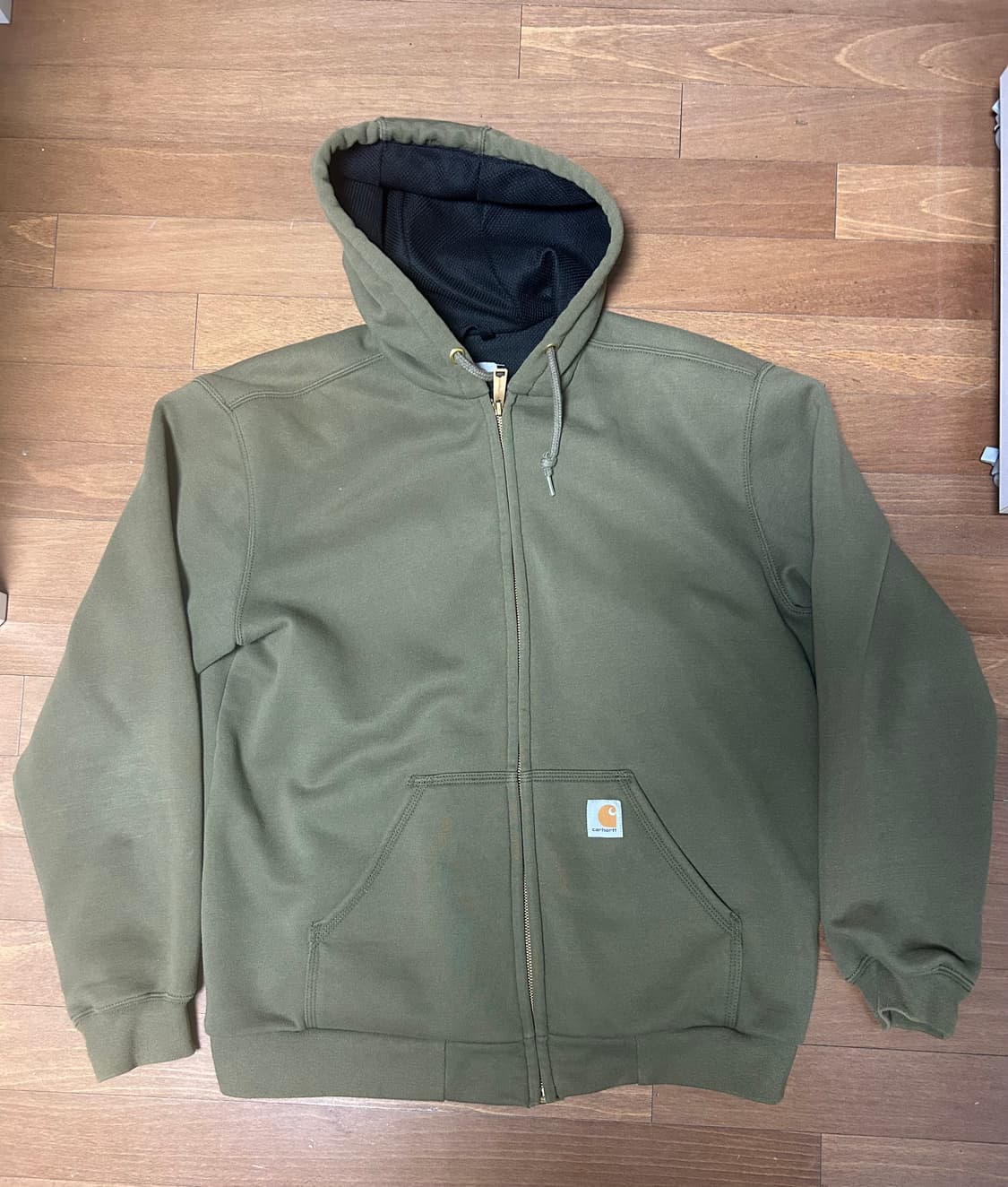 칼하트 써멀 후드집업 카키 상품이미지1