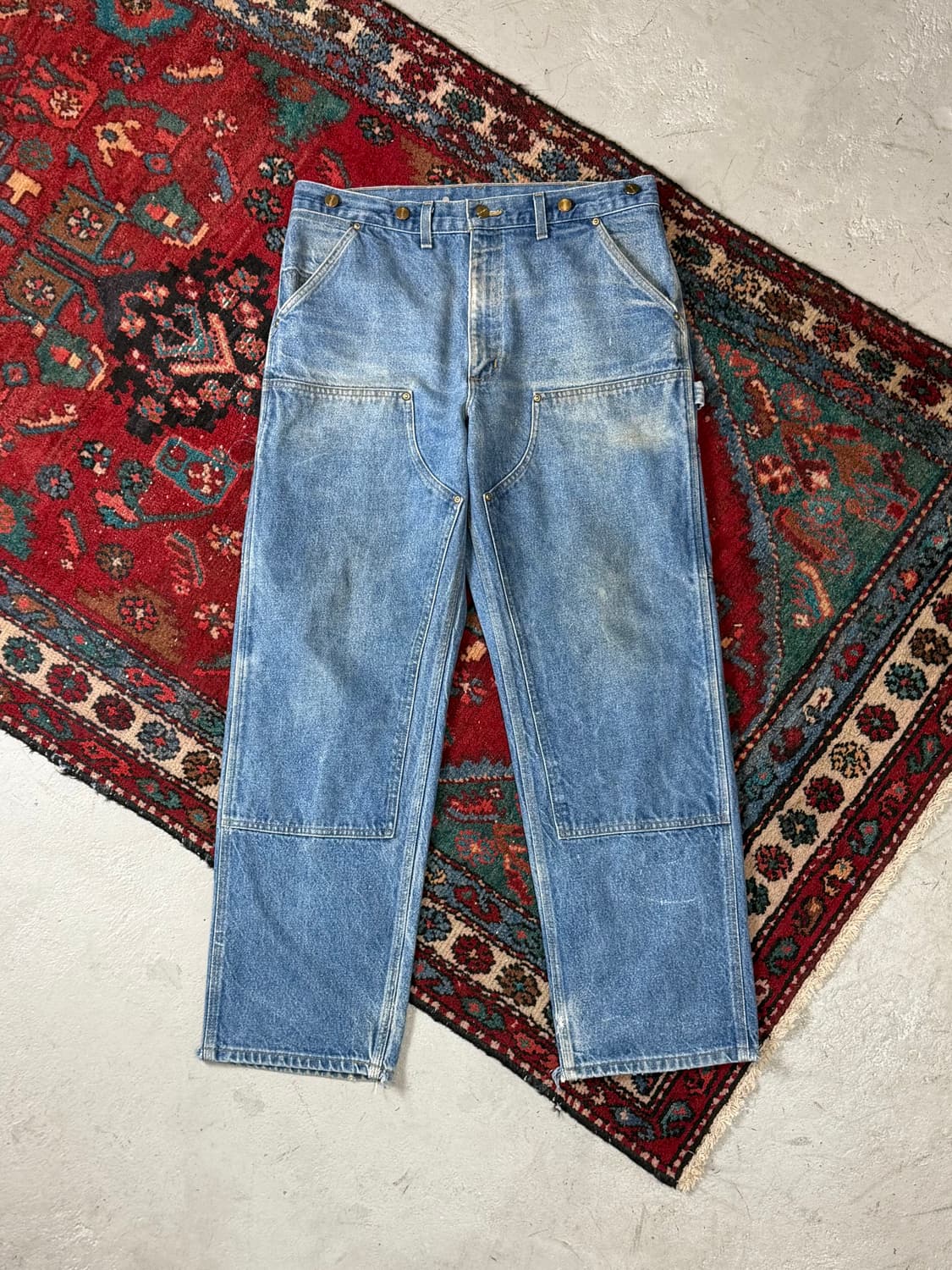 90's OG USA Made 칼하트 데님 더블니 칼하트 워크팬츠 썩블니 상품이미지1