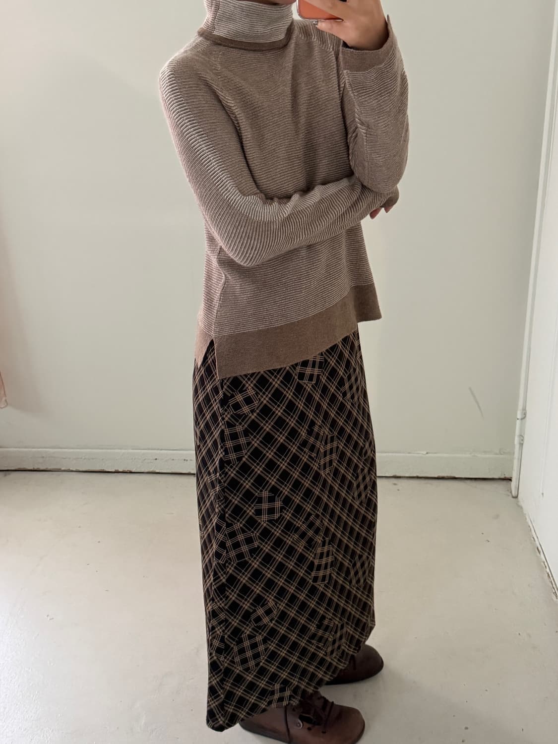 일본빈티지 레글런 터틀넥 니트 스웨터 상품이미지3