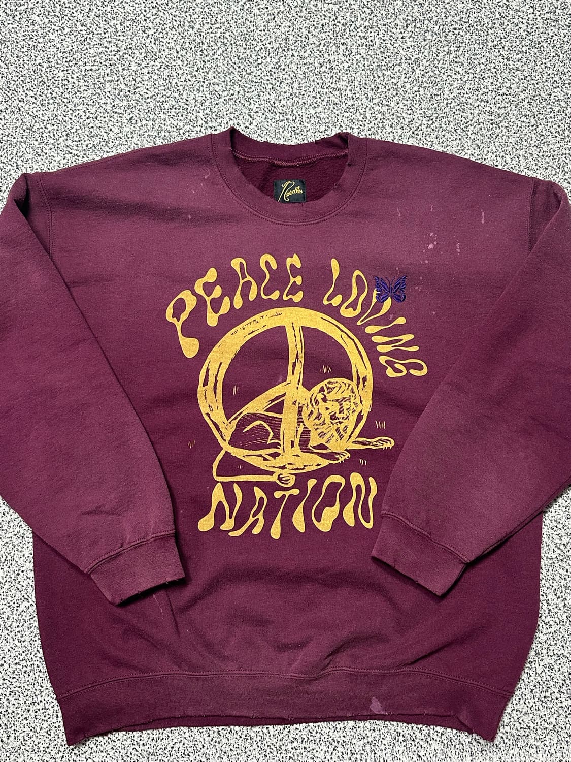 [XL] 니들스 x 사스콰치패브릭스 세비지스웻 크루넥 마룬 상품이미지1