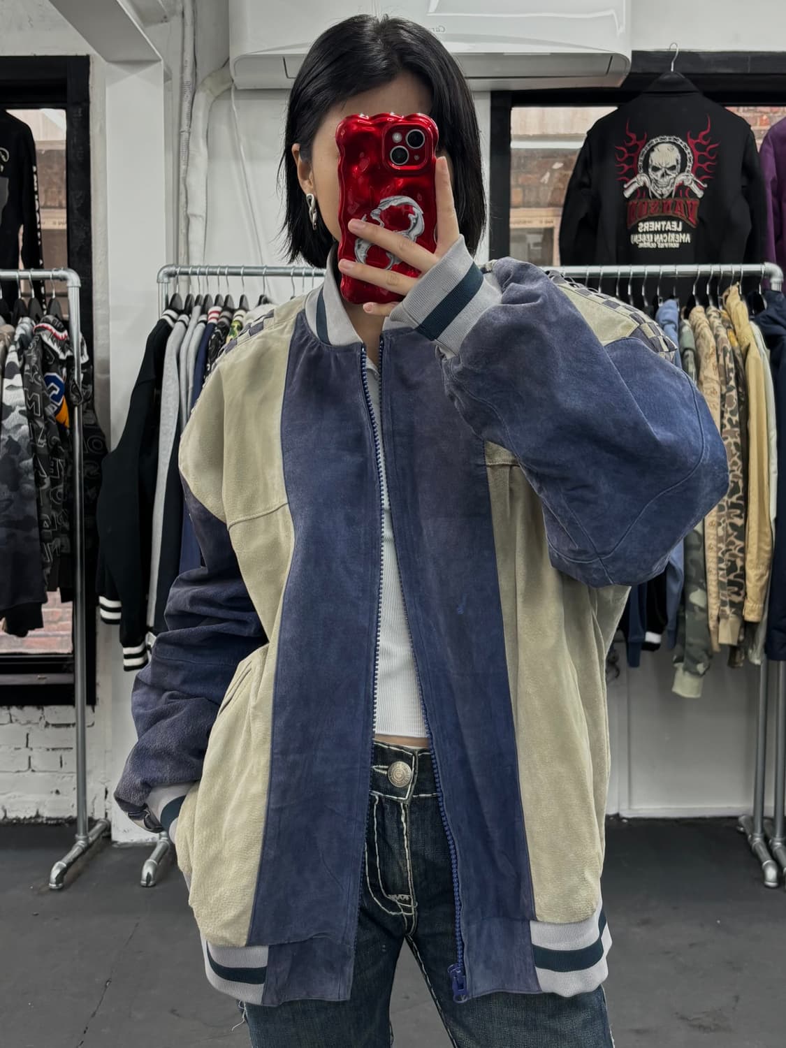 VTG 스웨이드 배색 자켓 상품이미지2