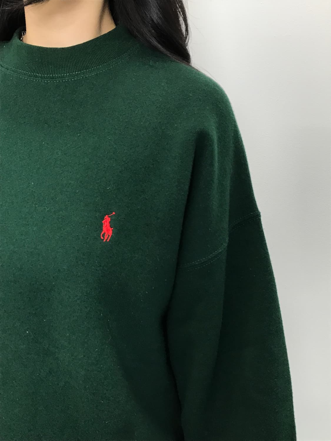 90s Polo USA Crewneck Sweatshirt Green 상품이미지3