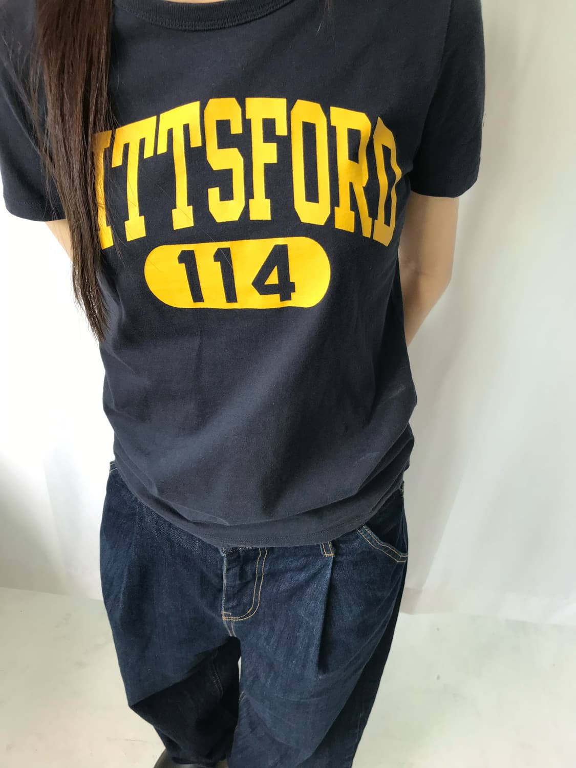 챔피온 네이비 티셔츠  상품이미지3