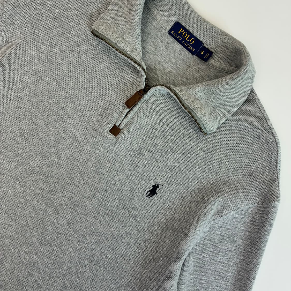 Polo 폴로랄프로렌 멜란지 그레이 하프집업 니트 상품이미지3