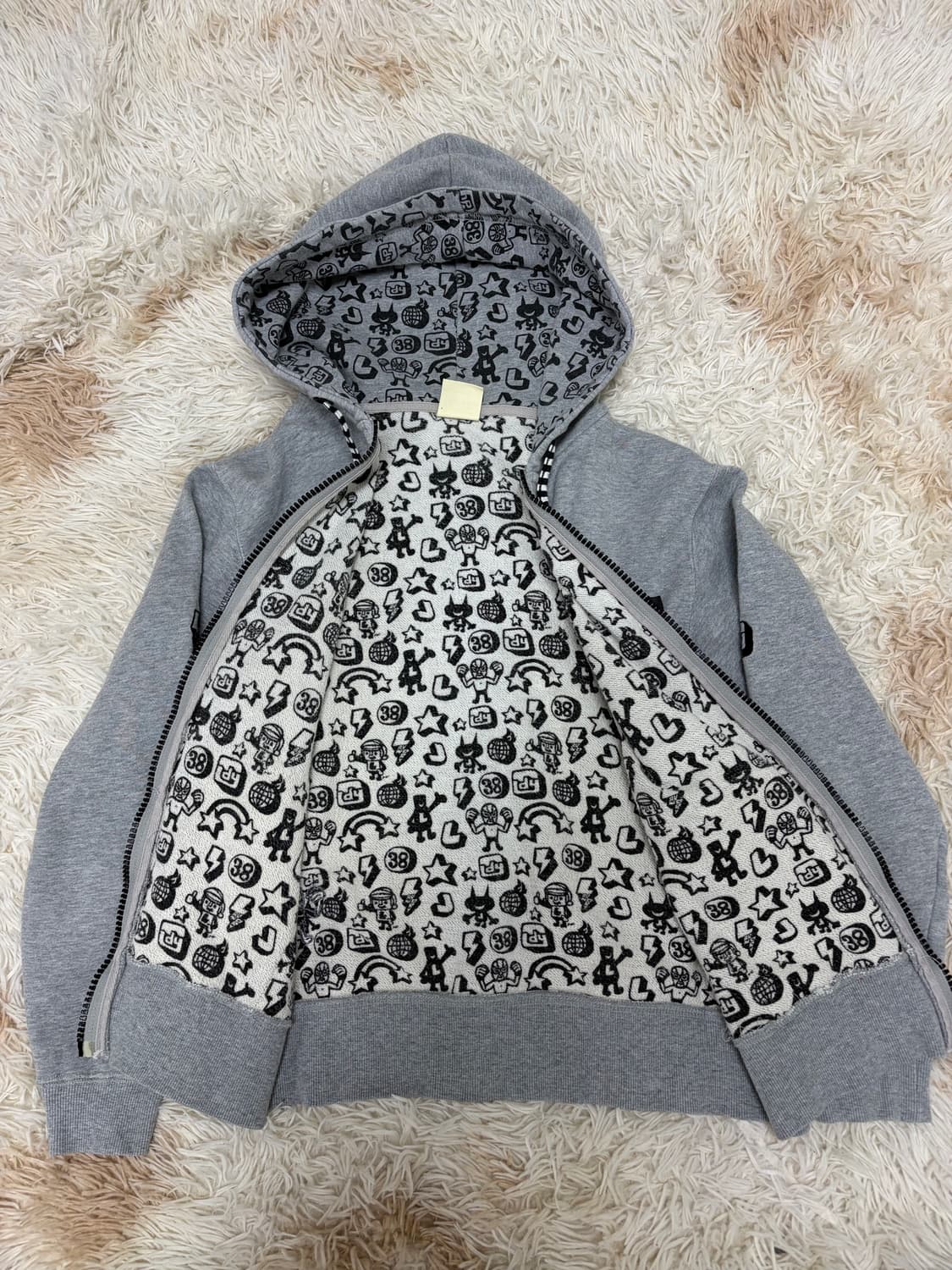 키치갸루 스트라이프 너드 후드 후집 후드집업 상품이미지4