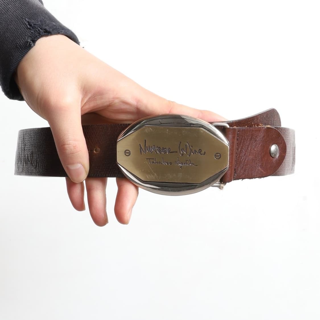 넘버나인 NUMBER (N)ine Buckle Brown Belt   상품이미지3