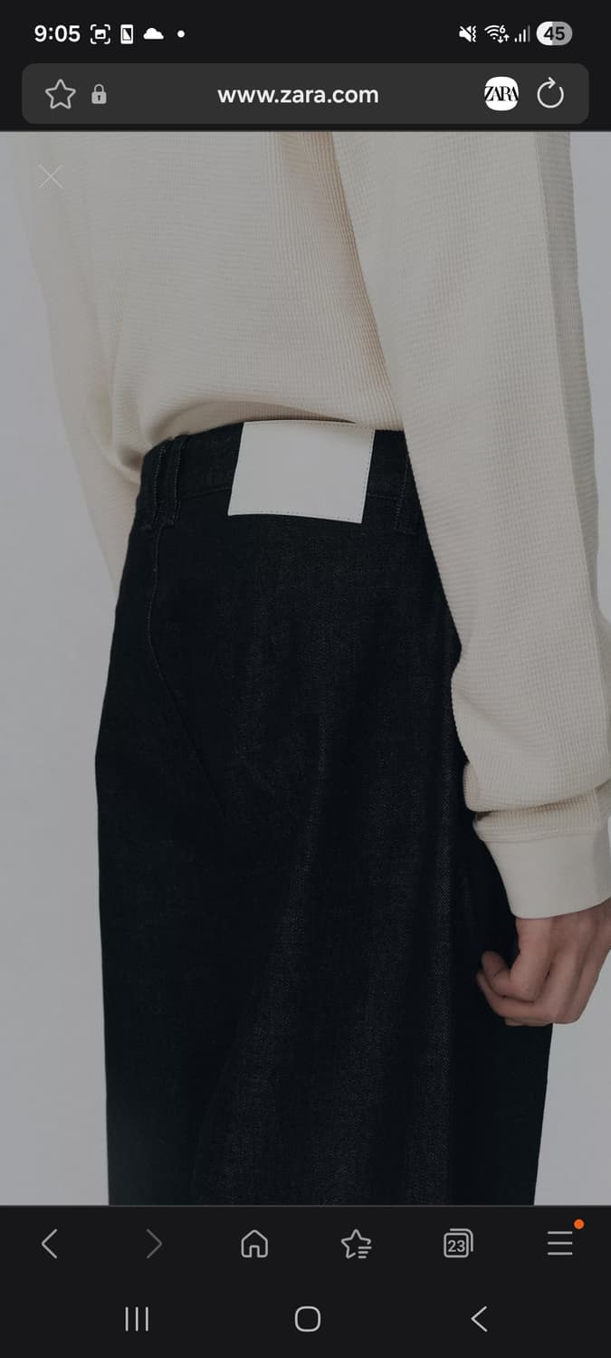 자라 x 소시오츠키 와이드 핏 플리츠 데님 상품이미지9