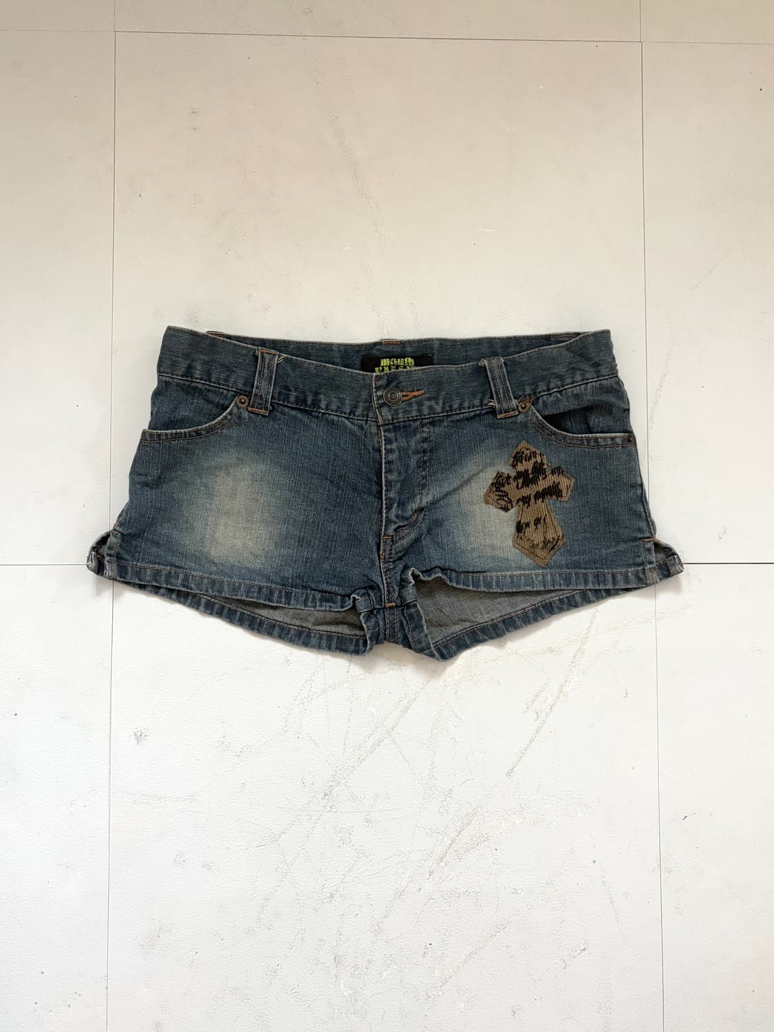 • hurtremake denim cross patch short  상품이미지6