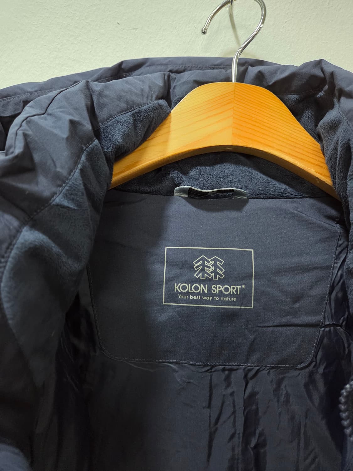 코오롱스포츠 네이비 구스다운 롱패딩 85 상품이미지4