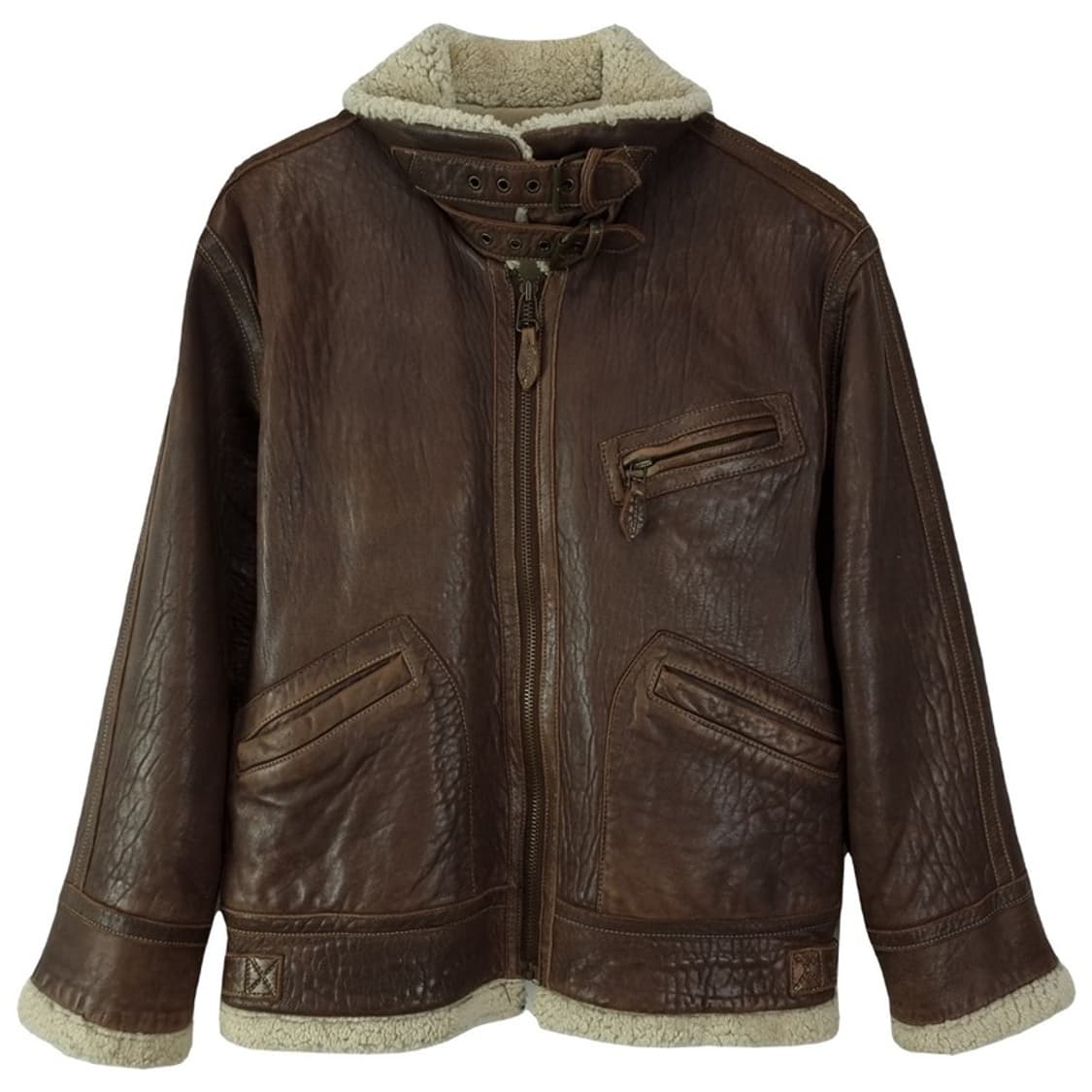 [빈티지] 리얼 쉽스킨 양가죽 무스탕 무톤 자켓 M19204 상품이미지2