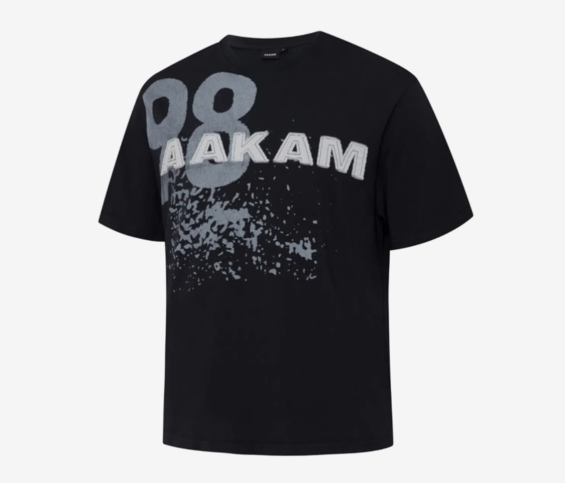 아캄 aakam 98 Printed Half Top (Navy) 상품이미지1