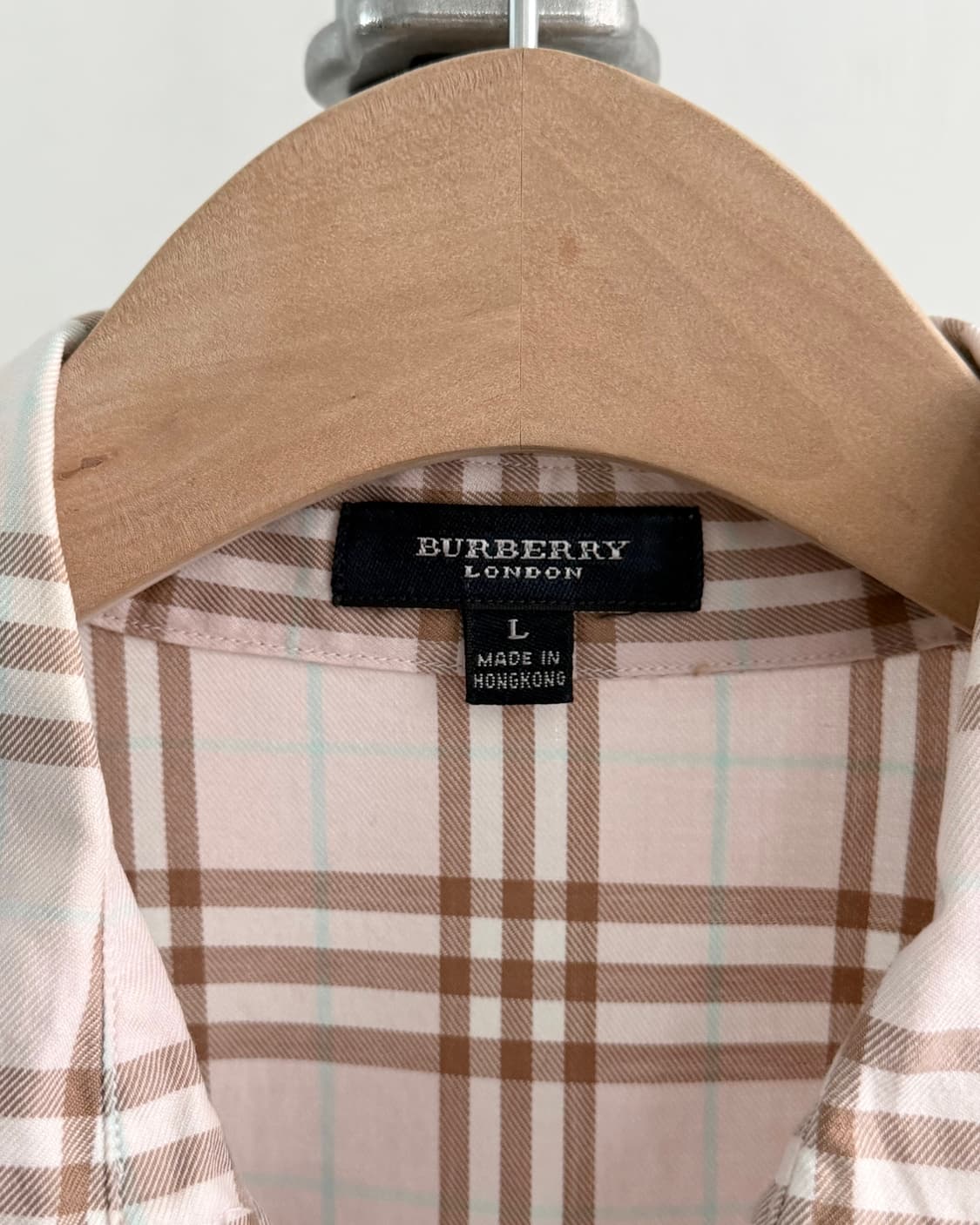 Burberry 버버리 핑크 노바체크 오부 셔츠 블라우스 상품이미지6