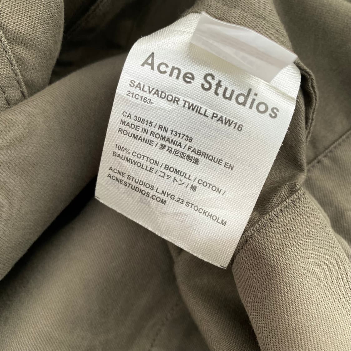 Acne Salvador twill paw16 상품이미지4