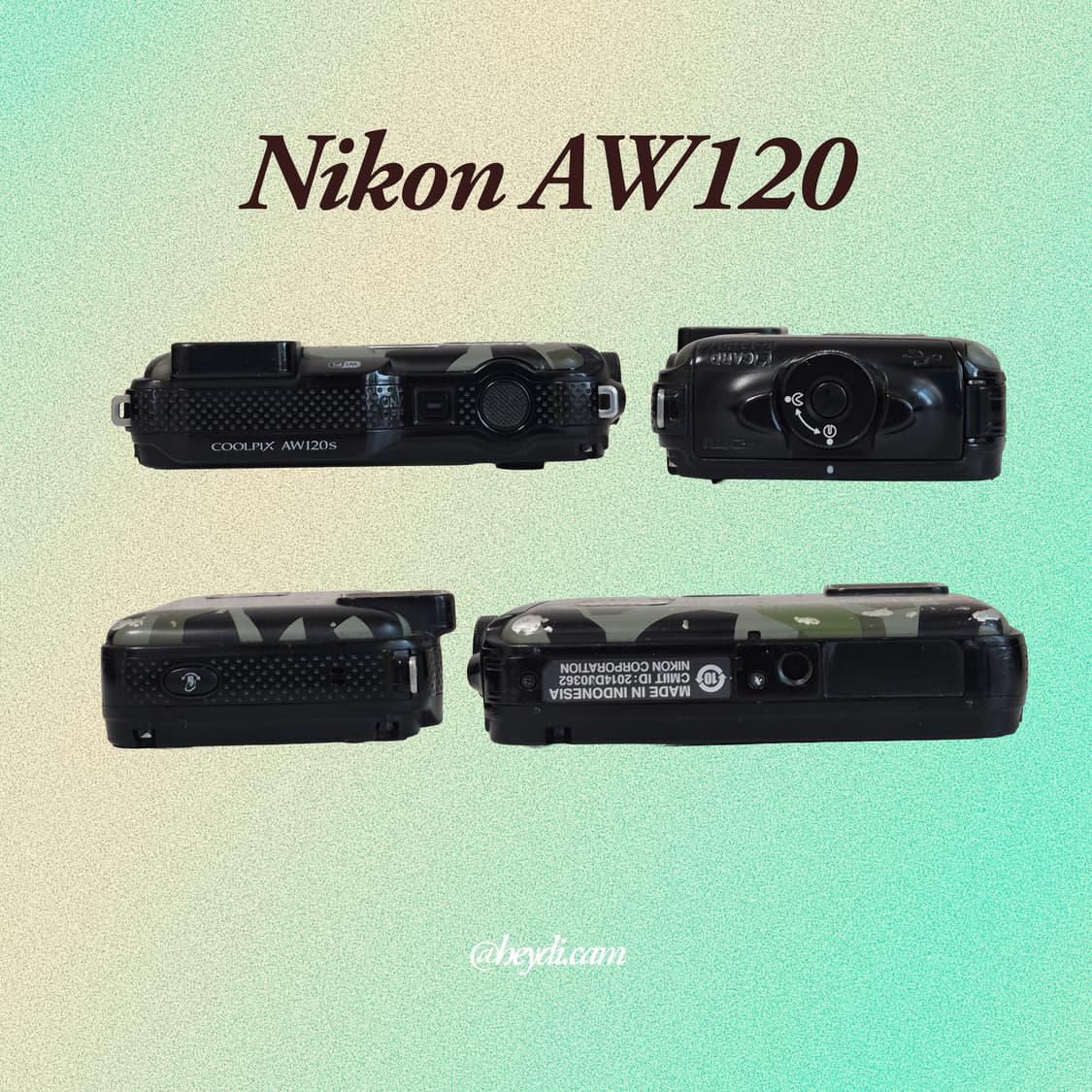 (희귀매물)니콘 쿨픽스 aw120 카모플라쥬 Nikon aw120  상품이미지3