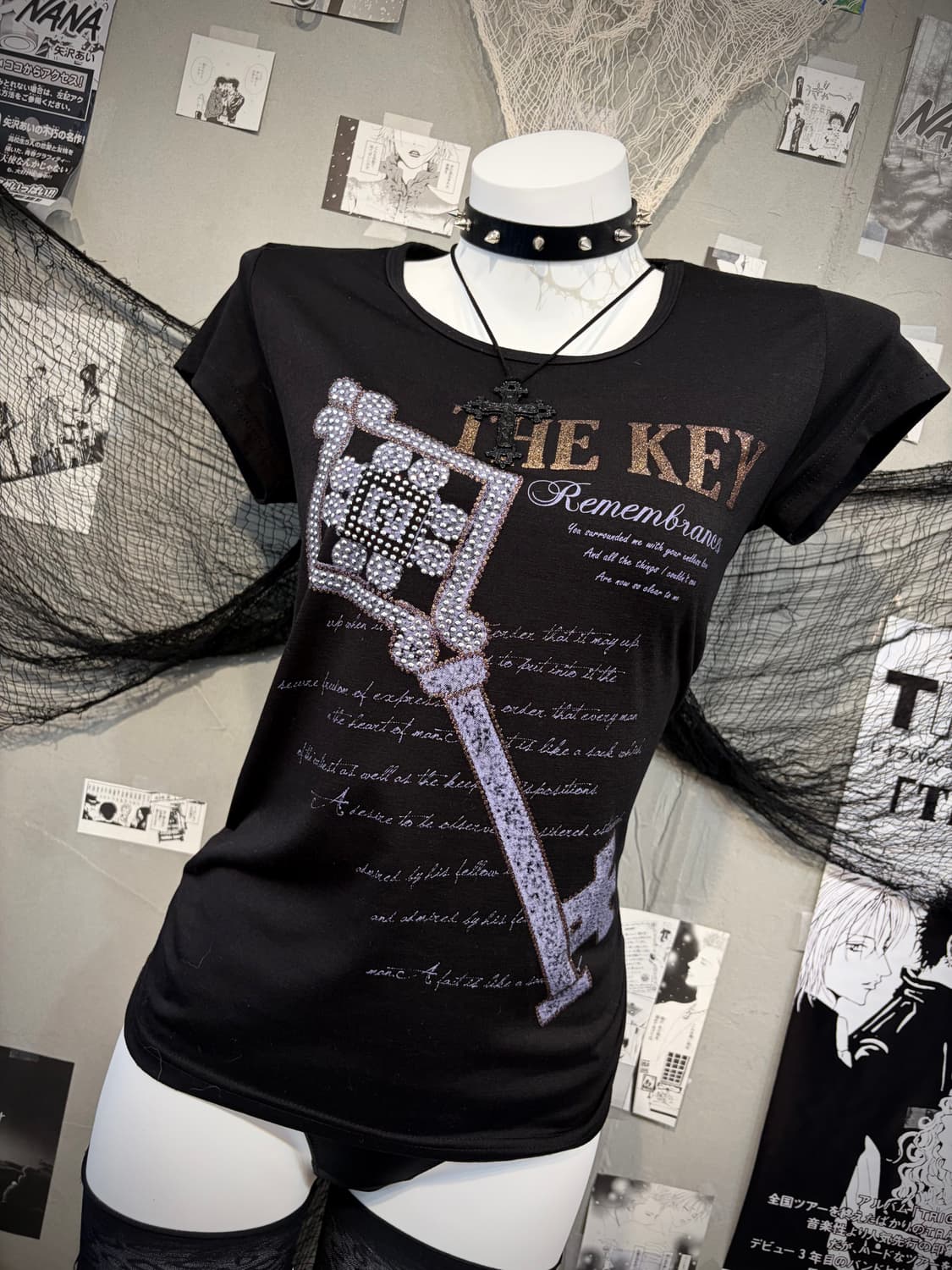 Y2K cubic key lettering shirring half  상품이미지7