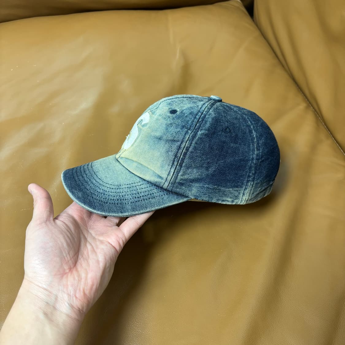 슈프림 S로고 볼캡 모자 더티 데님 상품이미지4