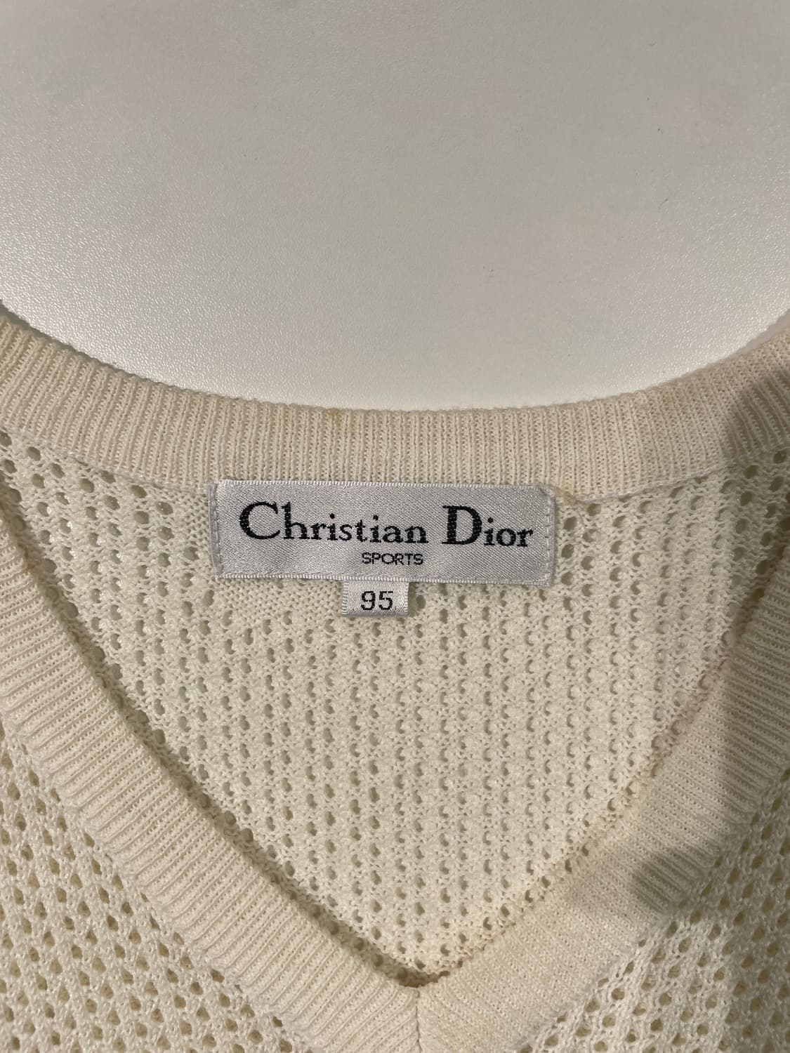 크리스찬 디올 스포츠 크림 V넥 메쉬 아크릴 베스트 상품이미지7
