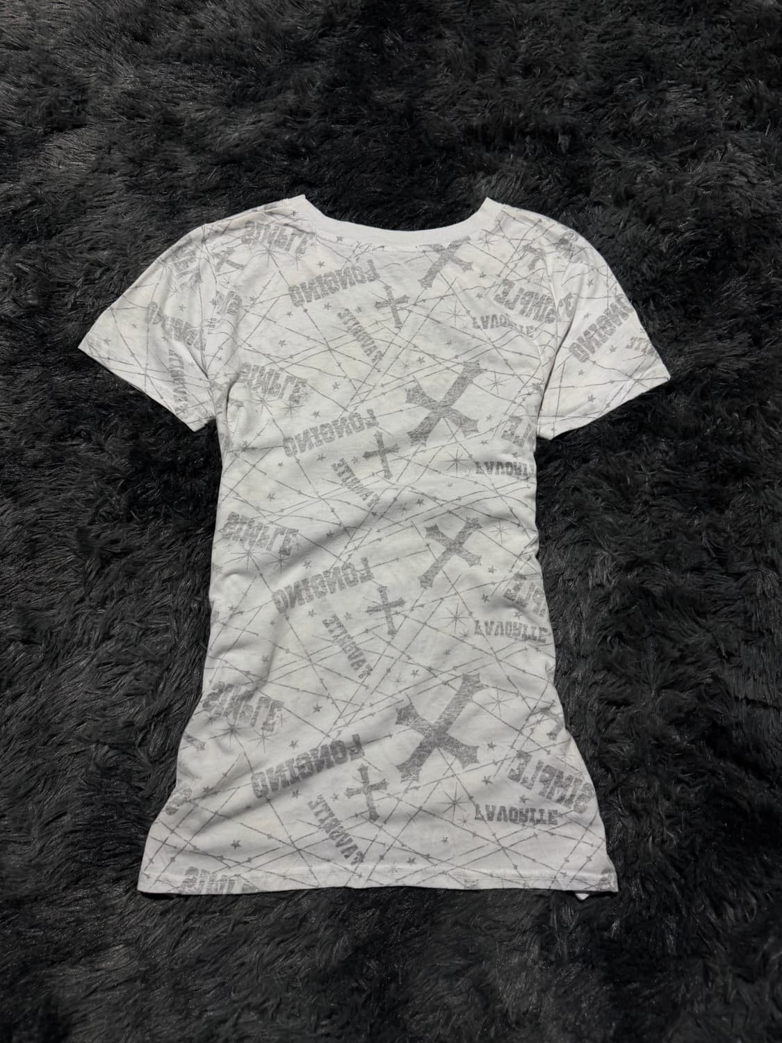 해골&레터링 프린팅 Y2K 반팔 상품이미지6