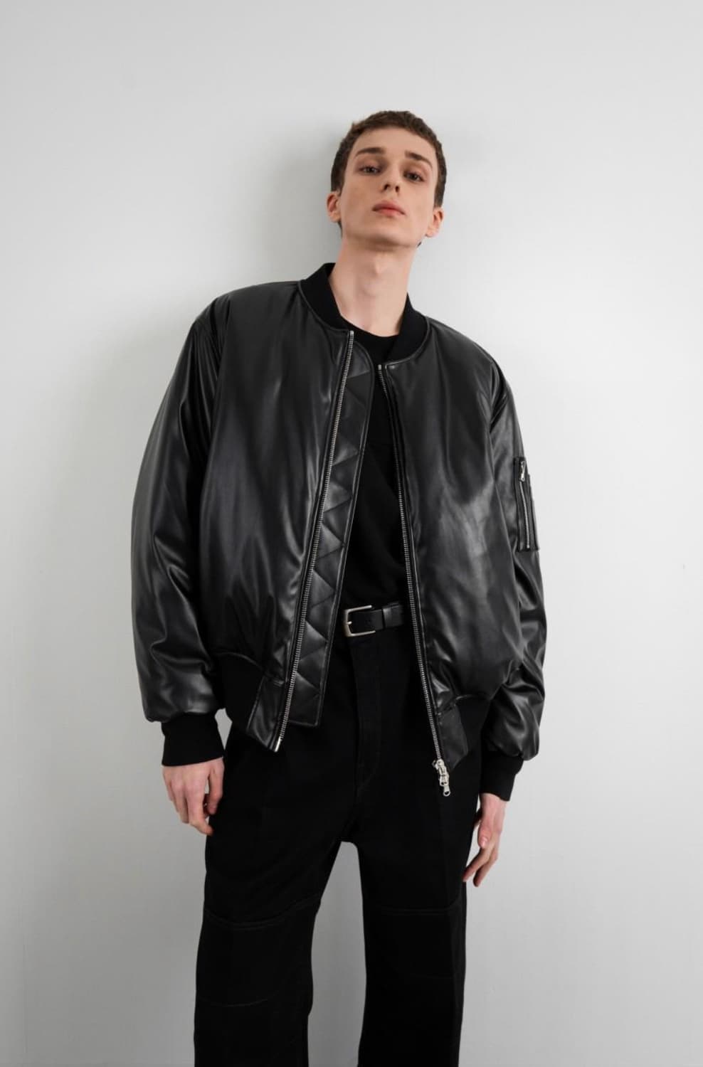 인사일런스 비건 레더 MA-1 (M) 상품이미지1