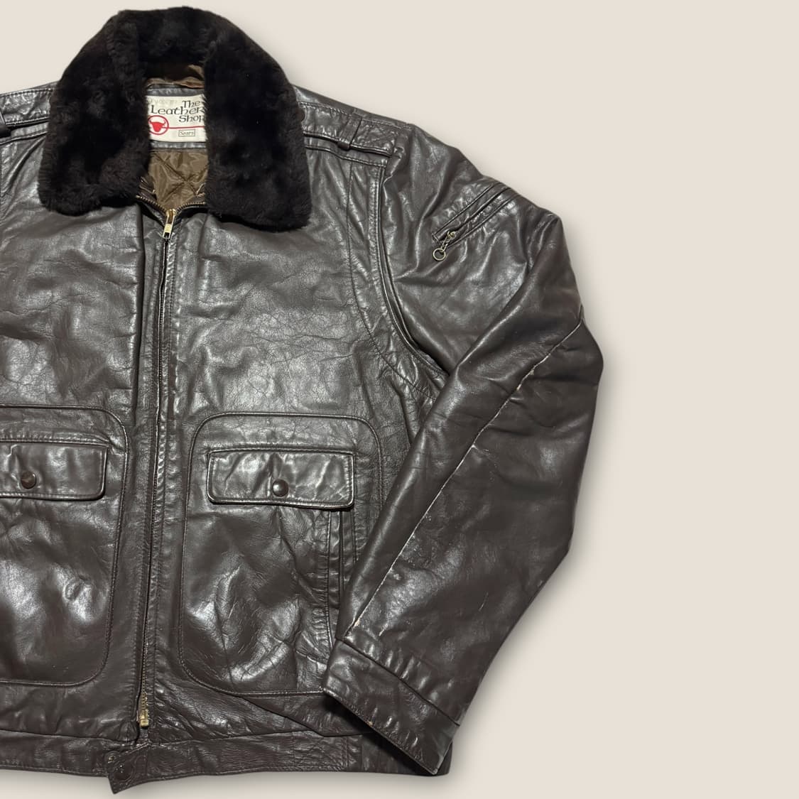 70s USA 시어스 G-1 타입 플라이트 레더 자켓 40 상품이미지3