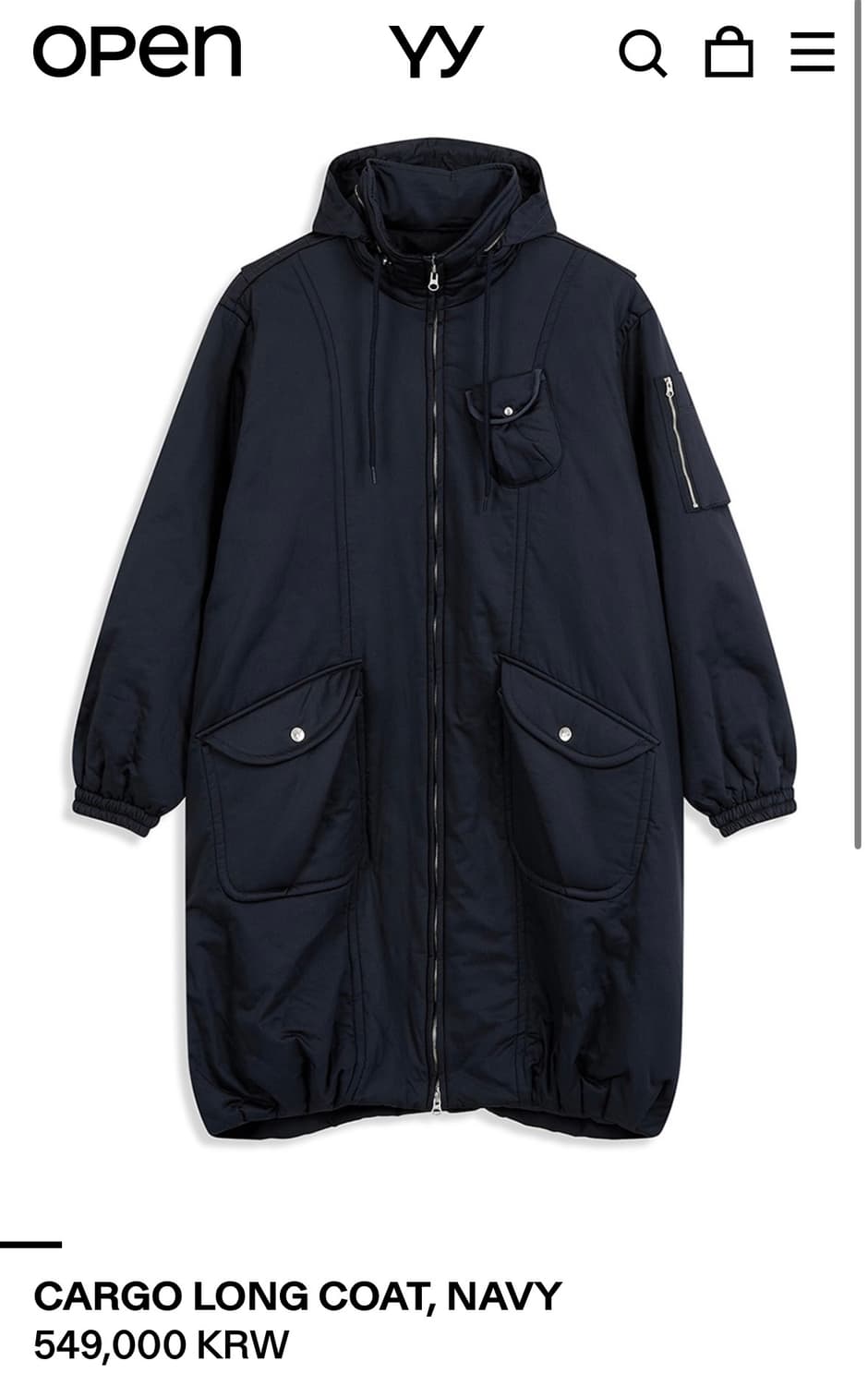 오픈와이와이 카고 롱 코트 상품이미지3