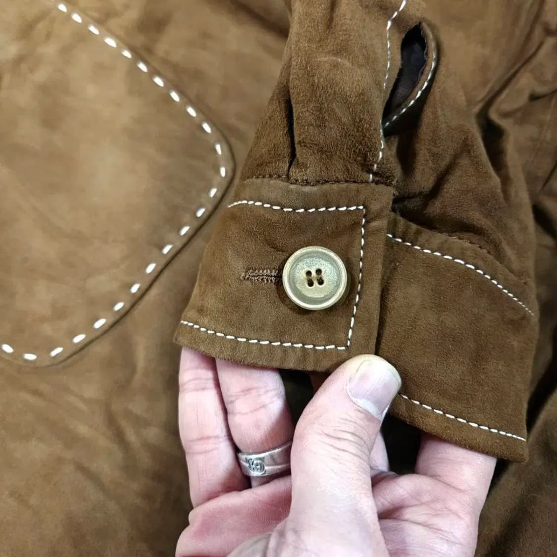 라마따(La-Matta)in Italy 염소가죽 스티치 웨스턴 셔츠 자켓 상품이미지4