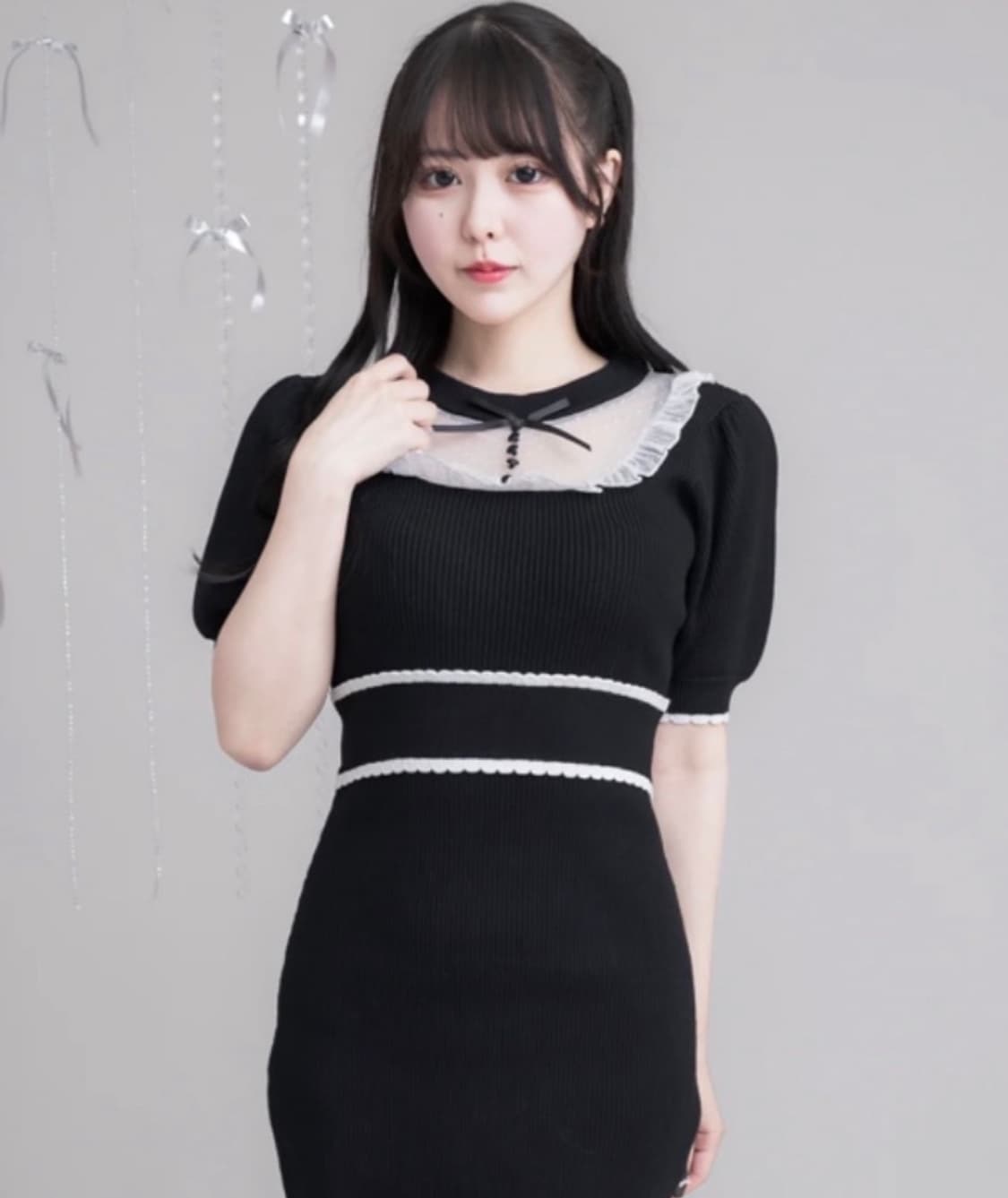 피움 pium 원피스 스나계 양산형 지뢰계 리즈리사 상품이미지1