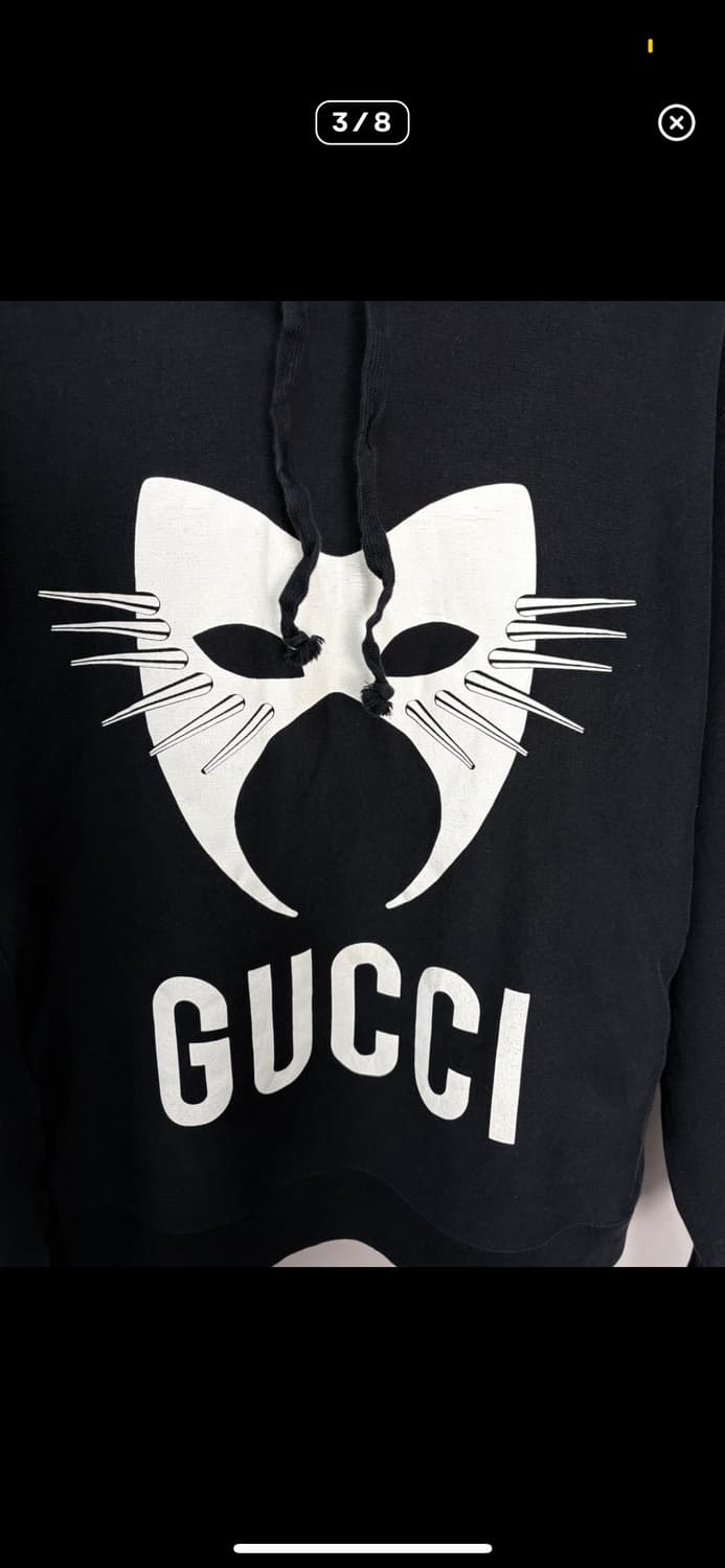 구찌 블랙 매니페스토 오버핏 후드티 H2419 상품이미지3