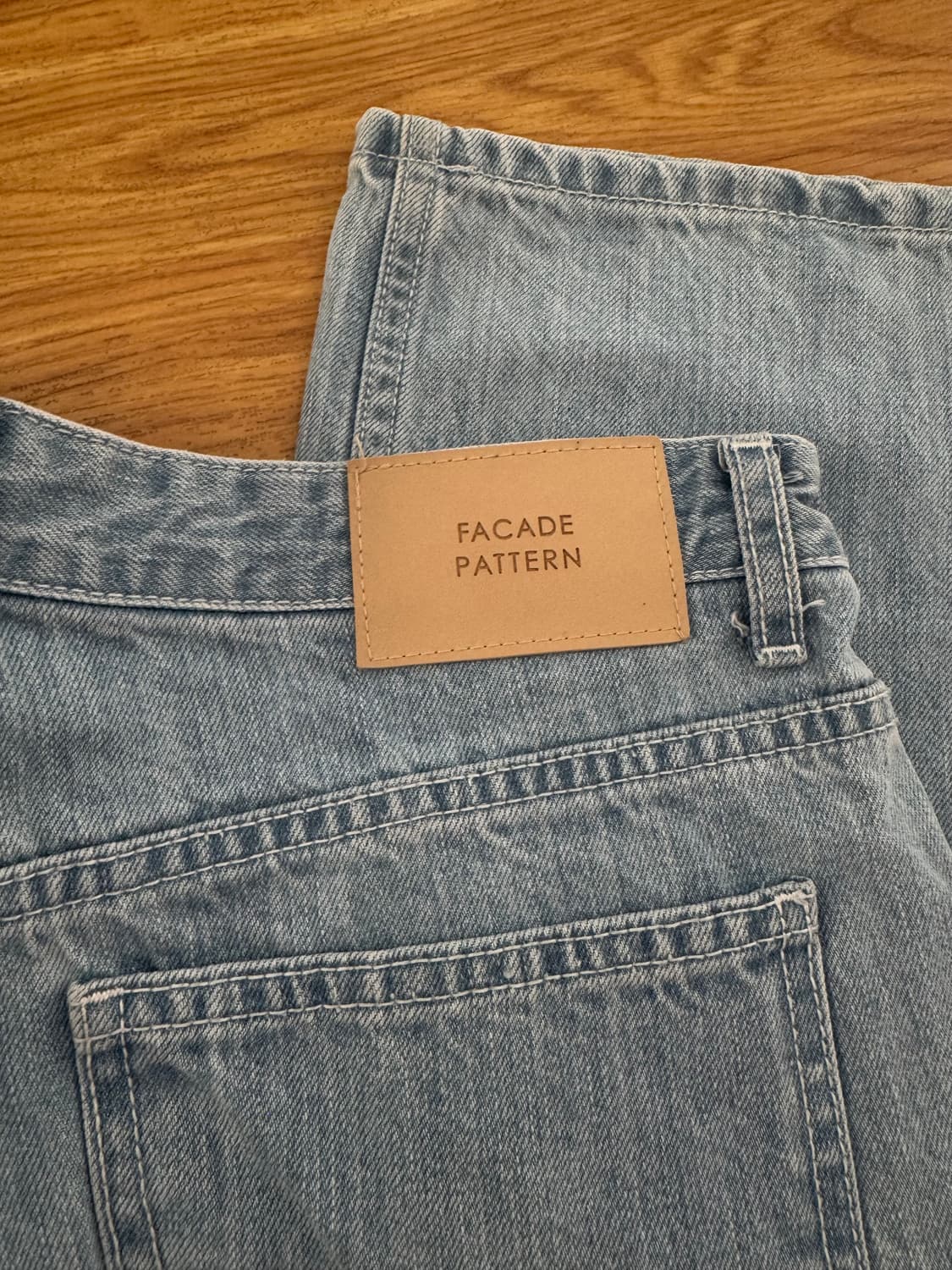 파사드패턴 스트레이트 데님 S 상품이미지3