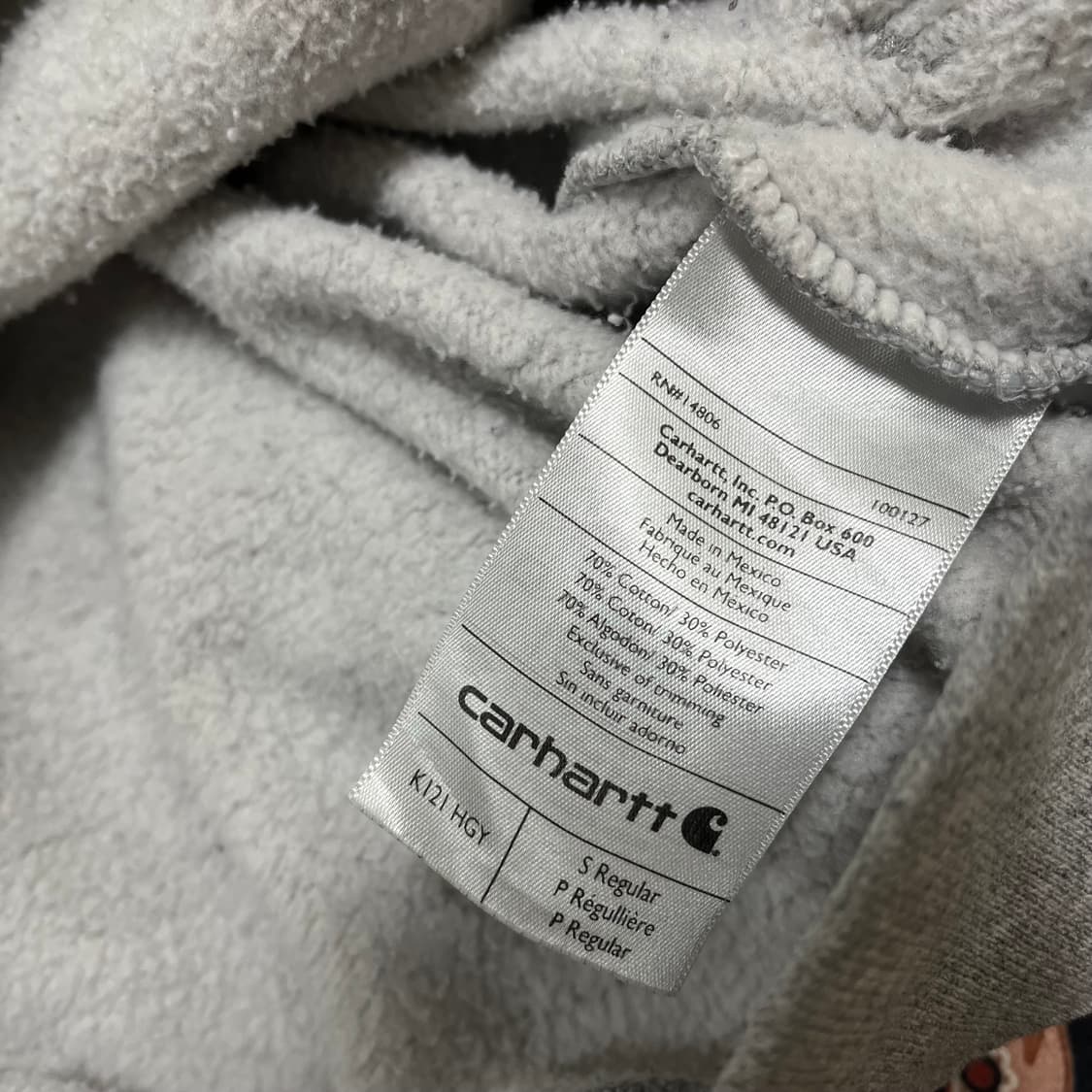 칼하트 미드웨이트 후드티 S/90 상품이미지6