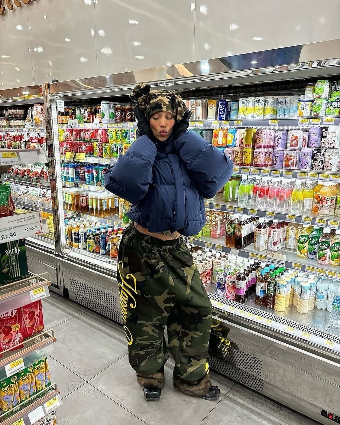 IHP (im happy promise) 카모 레터링 스웻 [ M ] 상품이미지1