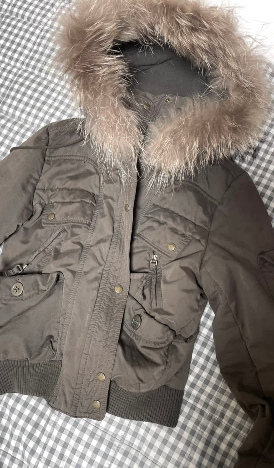 게스 슬림핏 털집업 상품이미지2