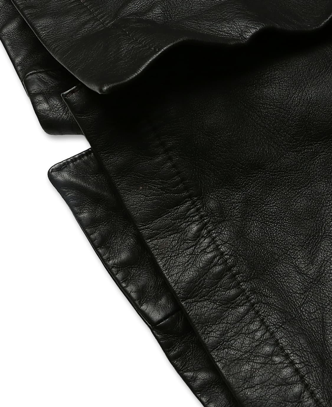 꼬르넬리아니 [Corneliani] 블랙 레더 럭셔리 이태리 하프 코트 상품이미지8