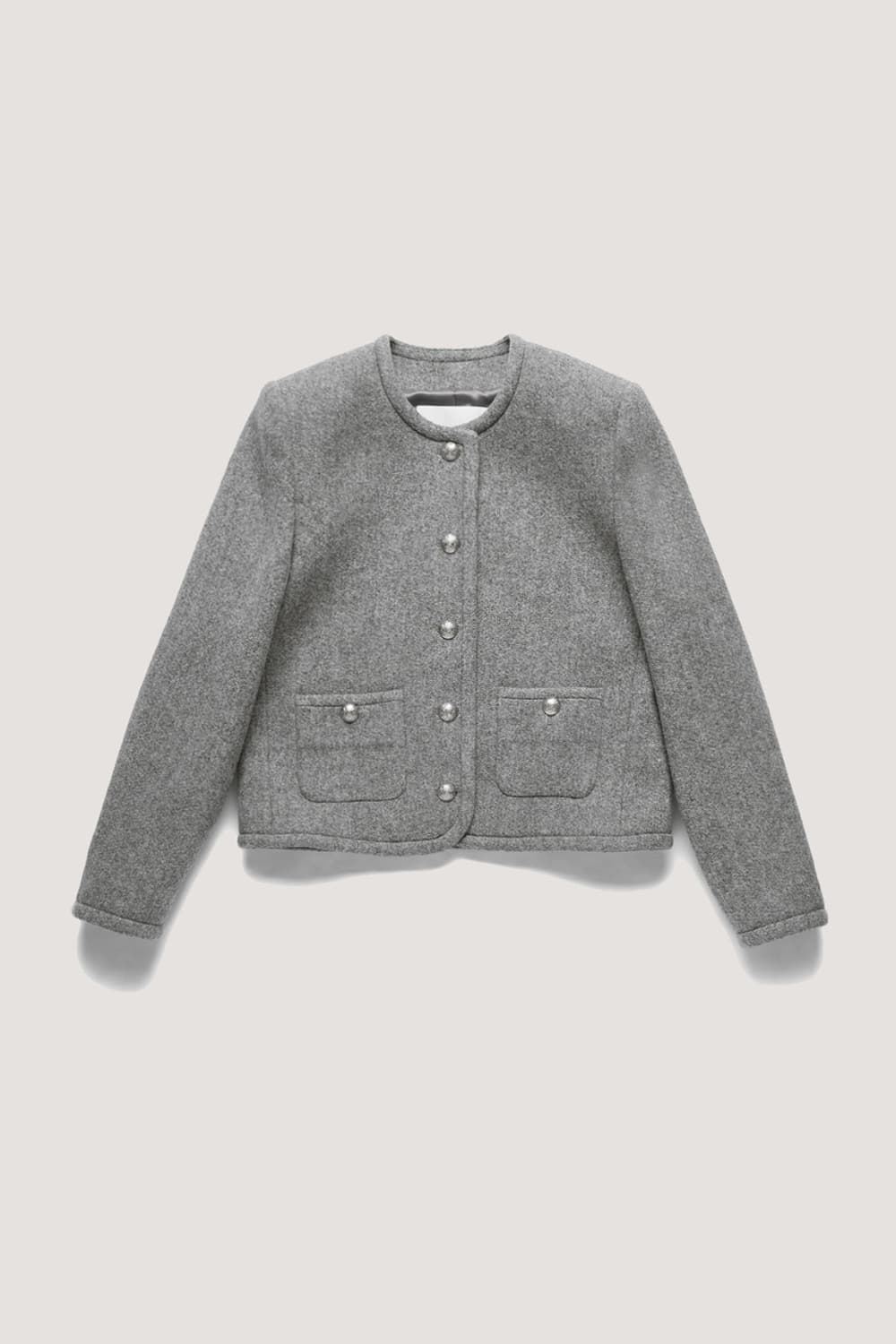 클래식 트위드 자켁 멜란지 그레이 상품이미지1