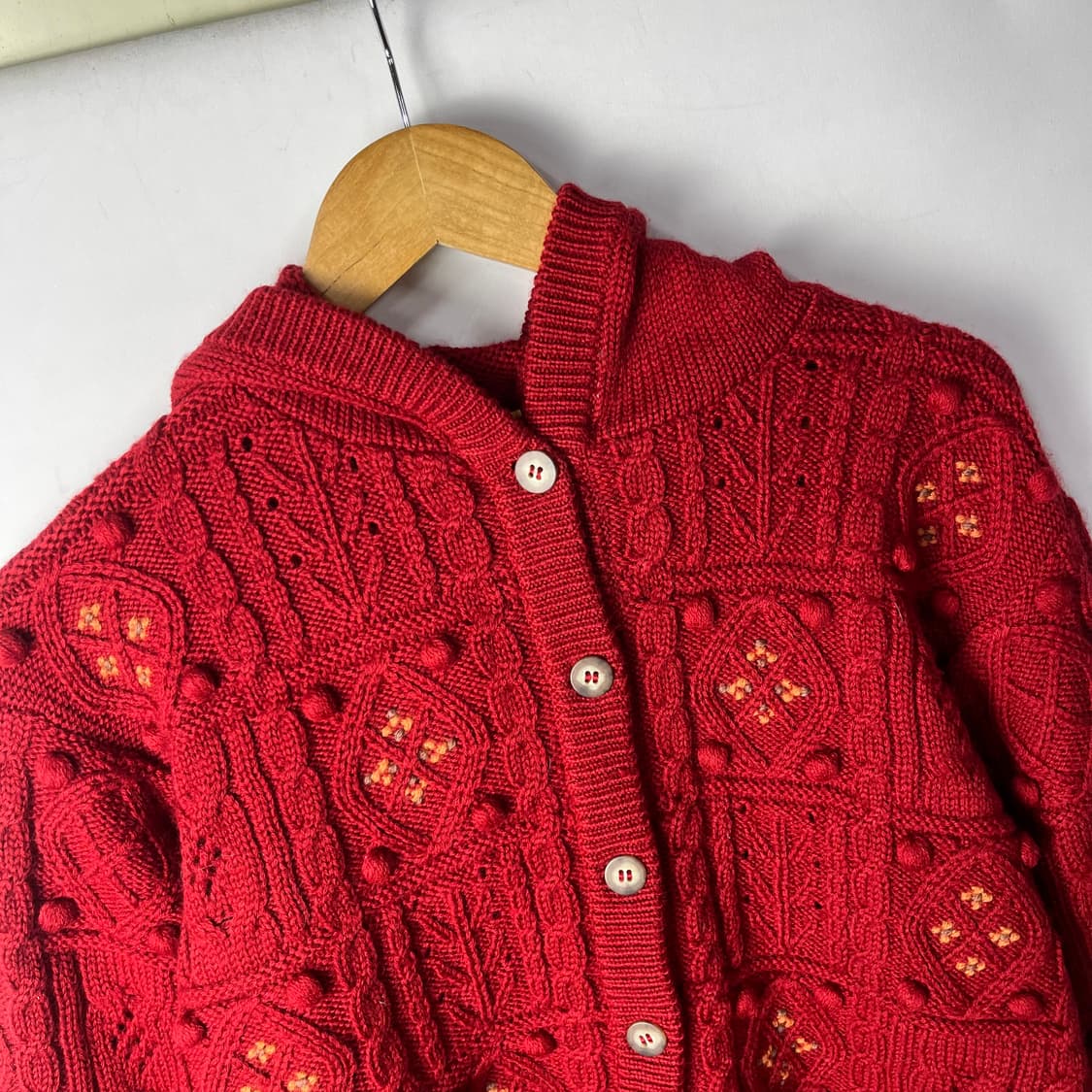 [JPN] 빈티지 재팬 후드 폼폼 꽃 가디건 상품이미지3