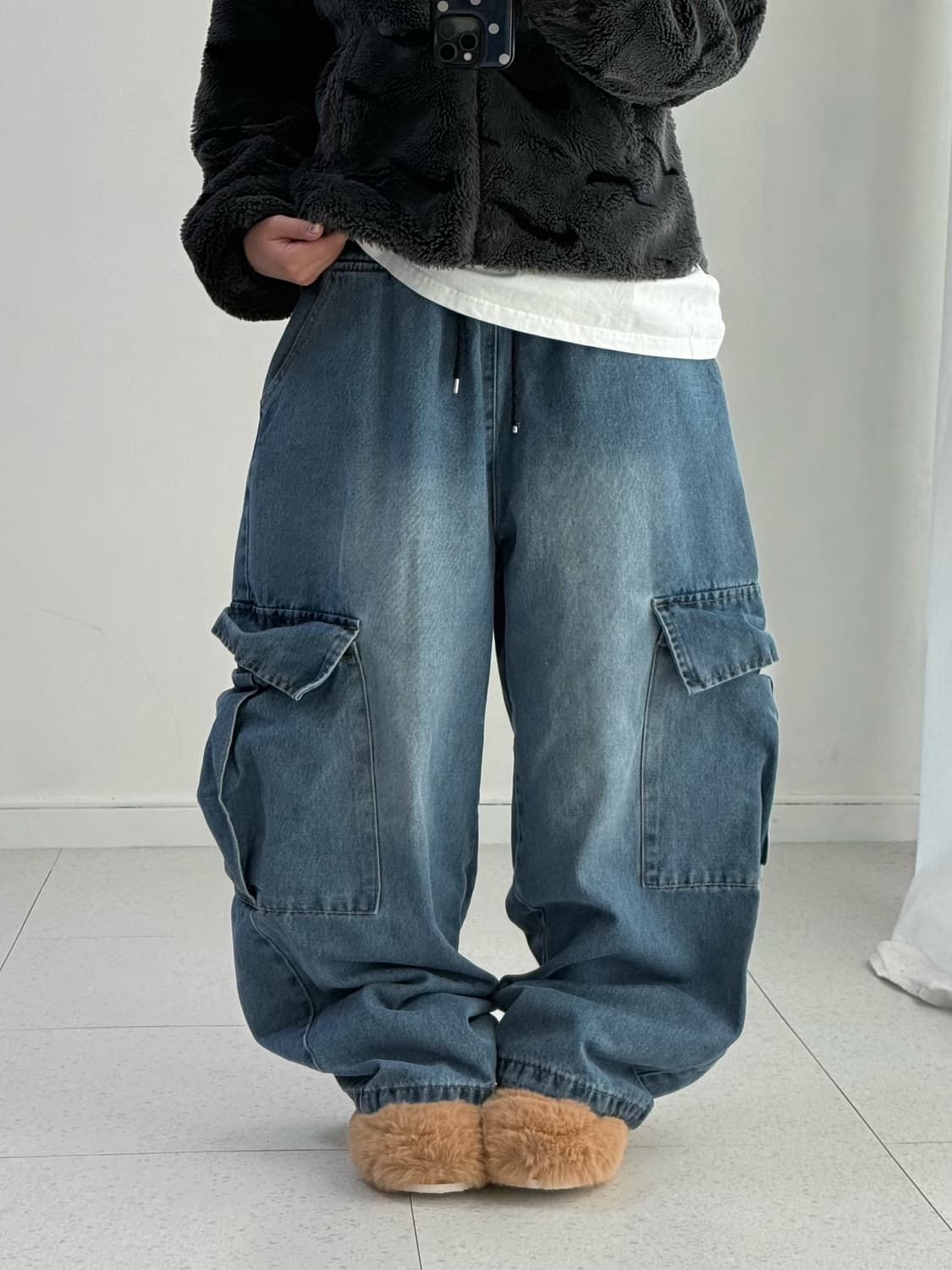 빈티지 데님 카고팬츠 상품이미지1