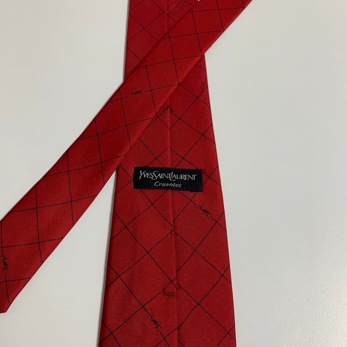 입생로랑(YSL) 모노그램 로고플레이 명품 실크넥타이 A+등급 상품이미지5