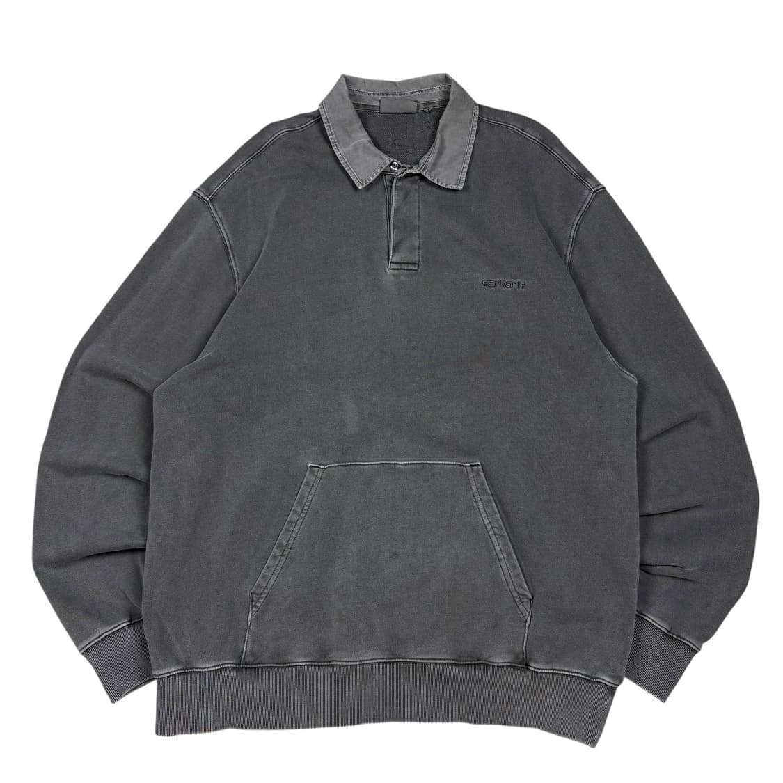 칼하트 WIP 폴로 스웨트셔츠 M 회색 상품이미지1