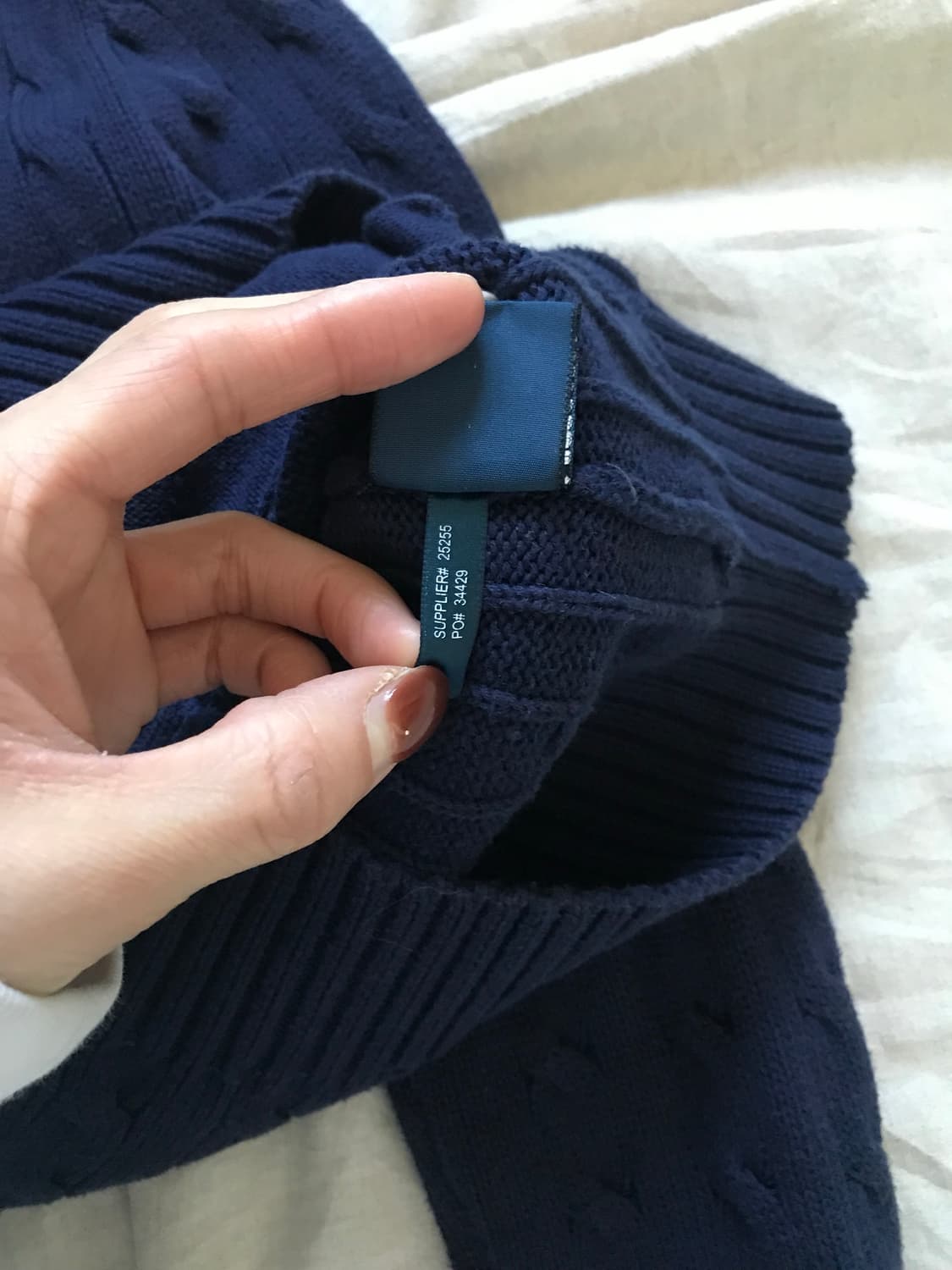 대장급 폴로 랄프로렌 포니 로고 네이비 케이블 니트 후드집업 상품이미지10