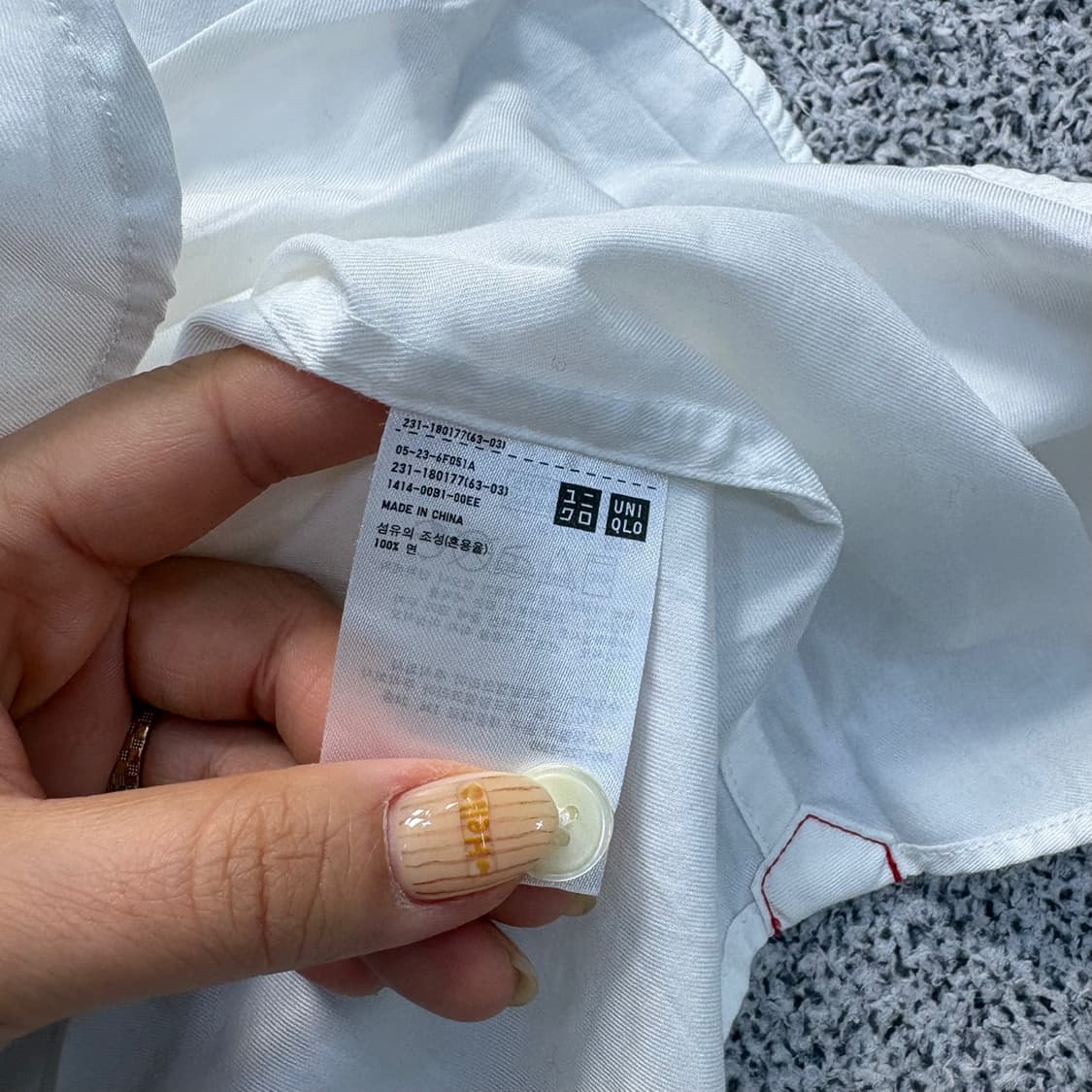 L 유니클로 이네스드라 프레상쥬 셔츠 0406J 상품이미지5