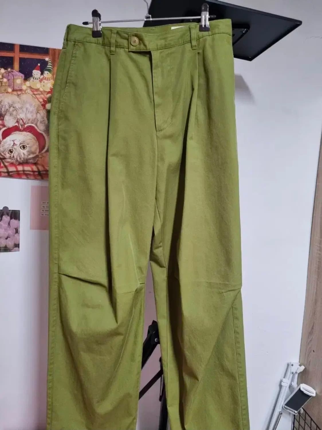 셔터 빈티지 워시드 턱 치노 팬츠 피그린 M 상품이미지1