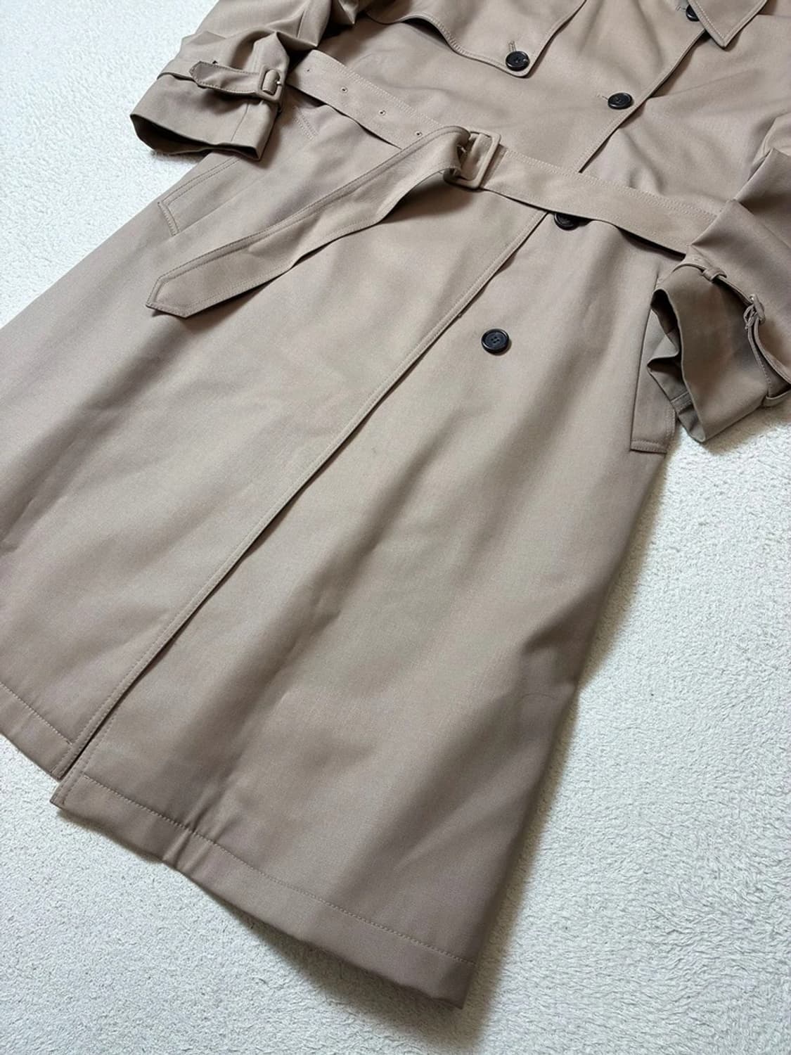 쿠어 COOR 미니멀 울 벨티드 트렌치 코트 PN7522 상품이미지3